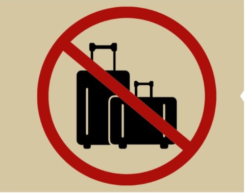 Large luggage is not permitted