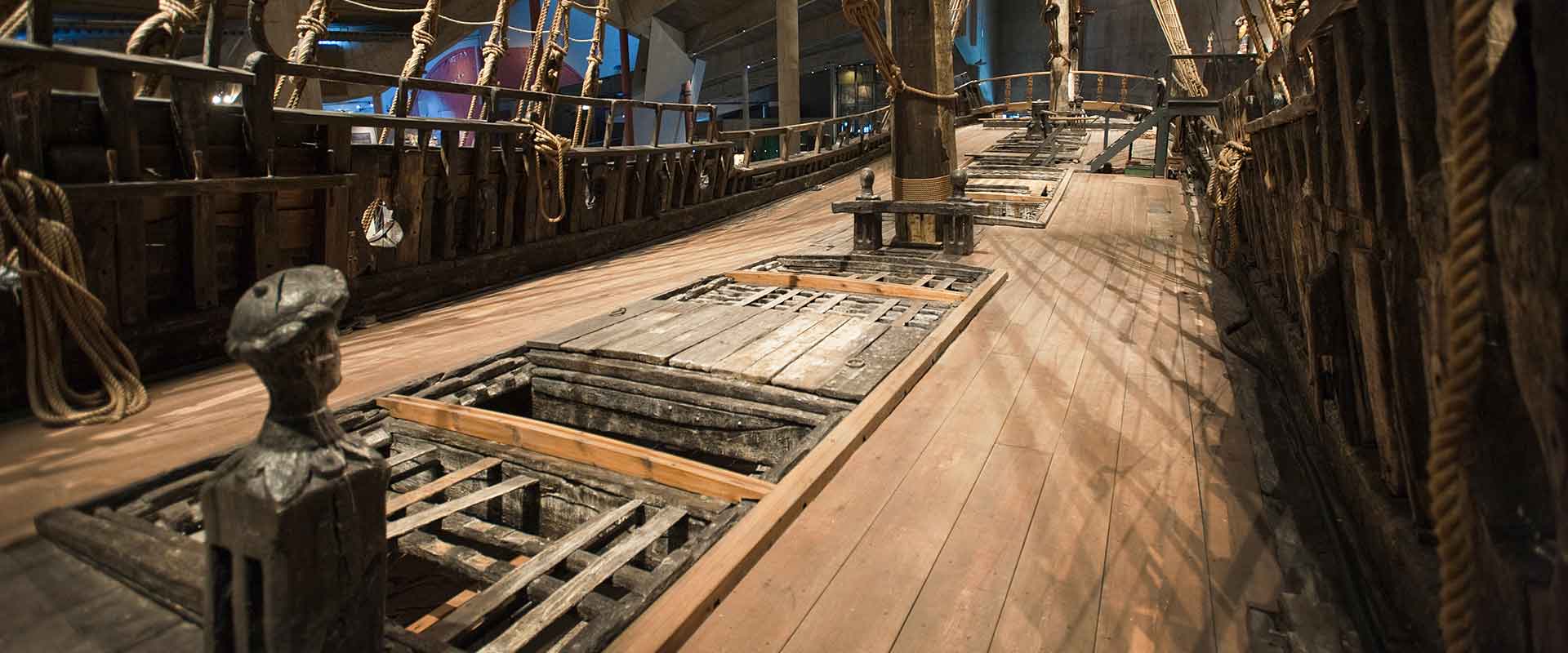 View along Vasa's upper deck